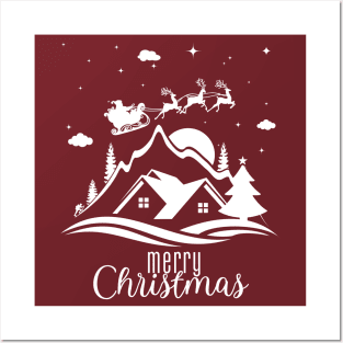 Merry Christmas [white] Posters and Art